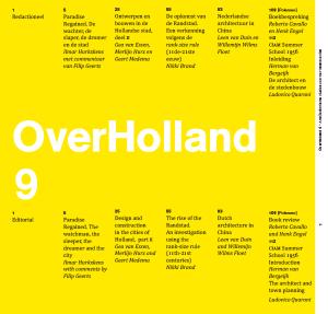 Cover for OverHolland 9: Architectural studies for the Dutch city