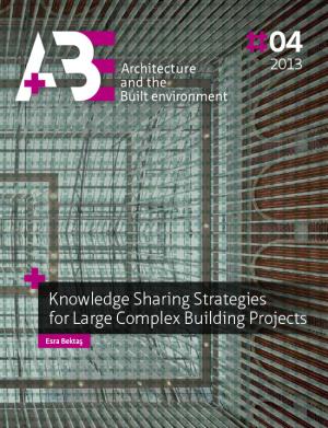 Cover for Knowledge Sharing Strategies for Large Complex Building Projects