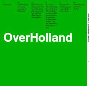 Cover for OverHolland: Architectural studies for the Dutch city