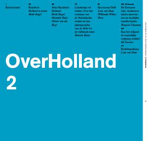 Cover for OverHolland 2: Architectural studies for the Dutch city