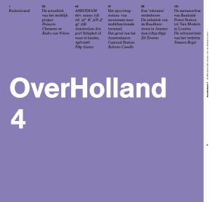 Cover for OverHolland 4: Architectural studies for the Dutch city