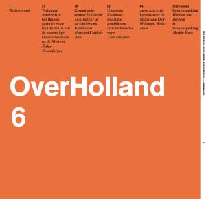 Cover for OverHolland 6: Architectural studies for the Dutch city