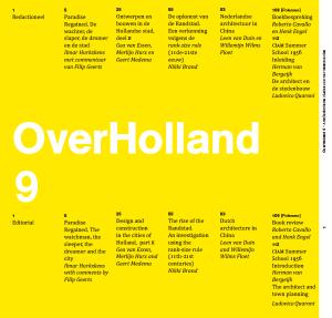 Cover for OverHolland 9: Architectural studies for the Dutch city
