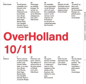 Cover for OverHolland 10/11: Architectural studies for the Dutch city
