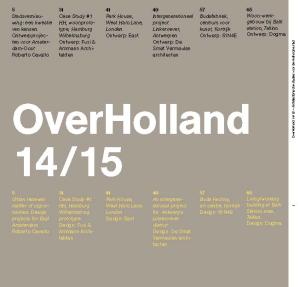Cover for OverHolland 14/15: Architectural studies for the Dutch city