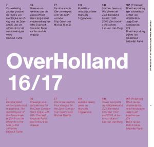 Cover for OverHolland 16/17: Architectural studies for the Dutch city