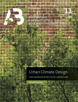 Cover for Urban Climate Design: Improving thermal comfort in Dutch neighbourhoods