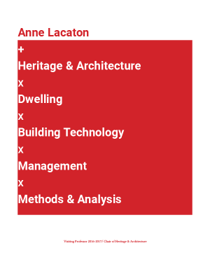 Cover for Anne Lacaton: Visiting Professor 2016-2017/ Chair of Heritage & Architecture